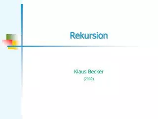 rekursion