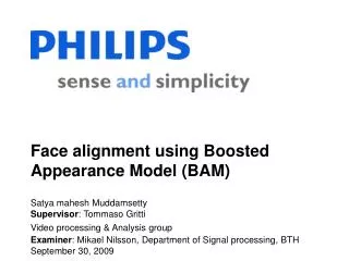 Face alignment using Boosted Appearance Model (BAM)