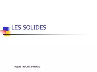 les solides