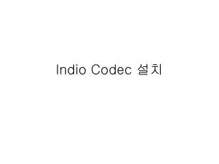 indio codec