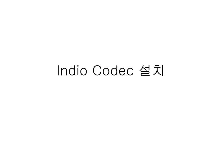 indio codec