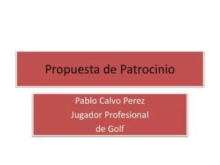 propuesta de patrocinio