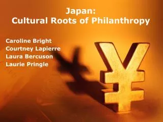 Japan: Cultural Roots of Philanthropy