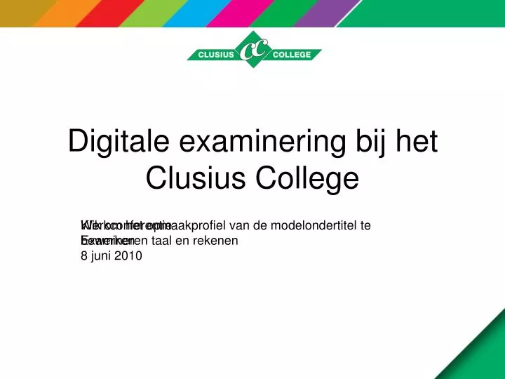 digitale examinering bij het clusius college