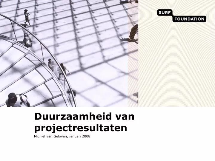 duurzaamheid van projectresultaten