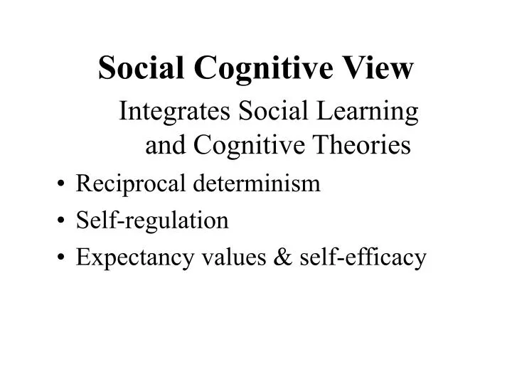social cognitive view