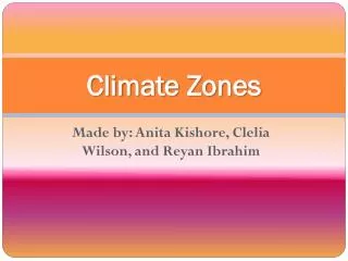 Climate Zones