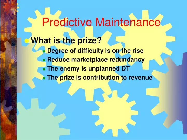 predictive maintenance