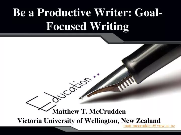 be a productive writer goal focused writing