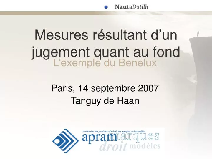 mesures r sultant d un jugement quant au fond