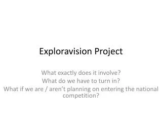 Exploravision Project