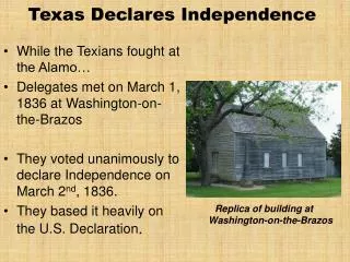 Texas Declares Independence