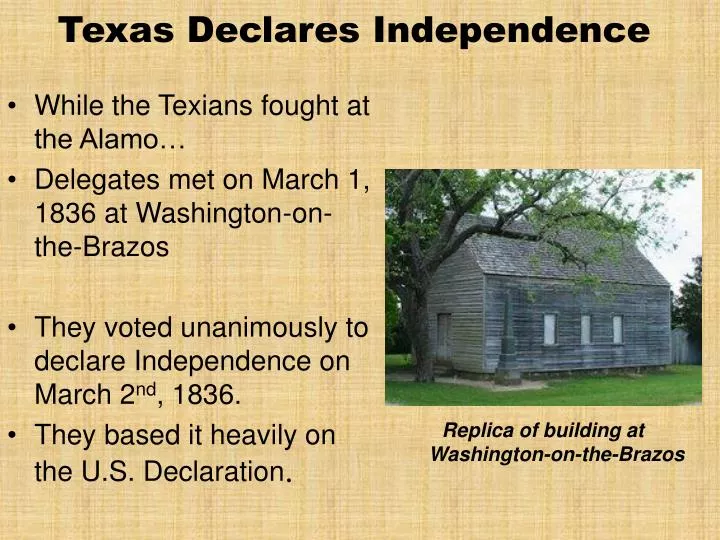 texas declares independence