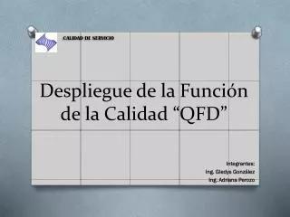 despliegue de la funci n de la calidad qfd