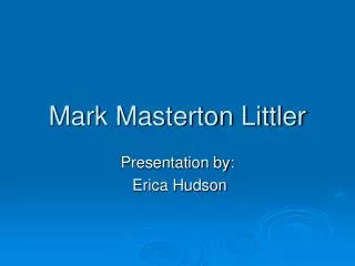 Mark Masterton Littler