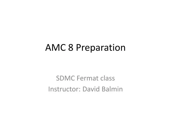 amc 8 preparation