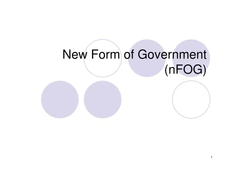 new form of government nfog