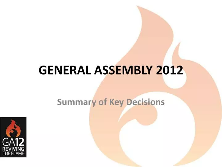 general assembly 2012