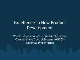 Excellence in New Product Development