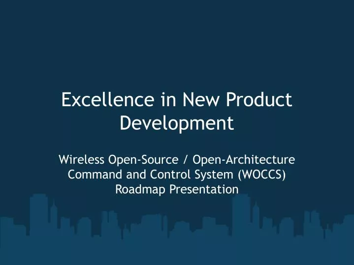 excellence in new product development