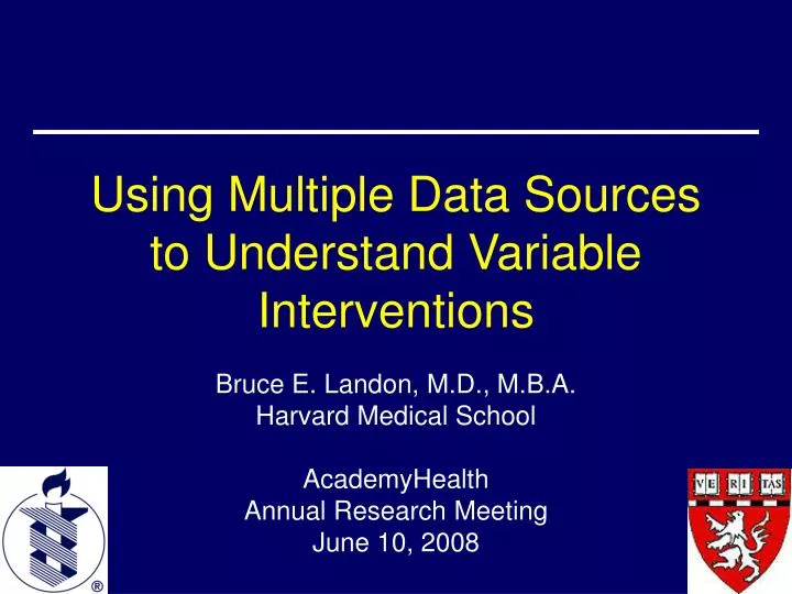 using multiple data sources to understand variable interventions