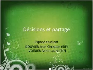 expos tudiant douvier jean christian 5if voinier anne laure 5if
