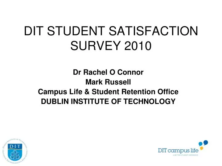 dit student satisfaction survey 2010
