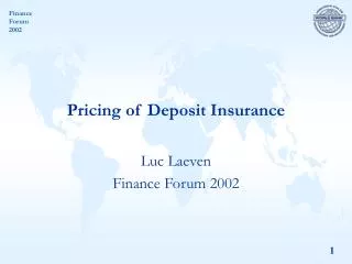 Pricing of Deposit Insurance