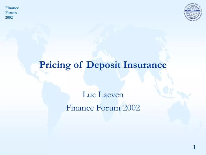 pricing of deposit insurance