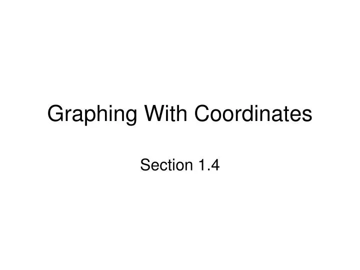 graphing with coordinates
