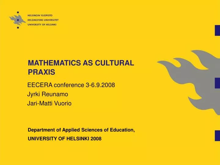 mathematics as cultural praxis