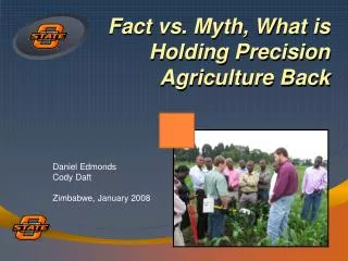 Fact vs. Myth, What is Holding Precision Agriculture Back