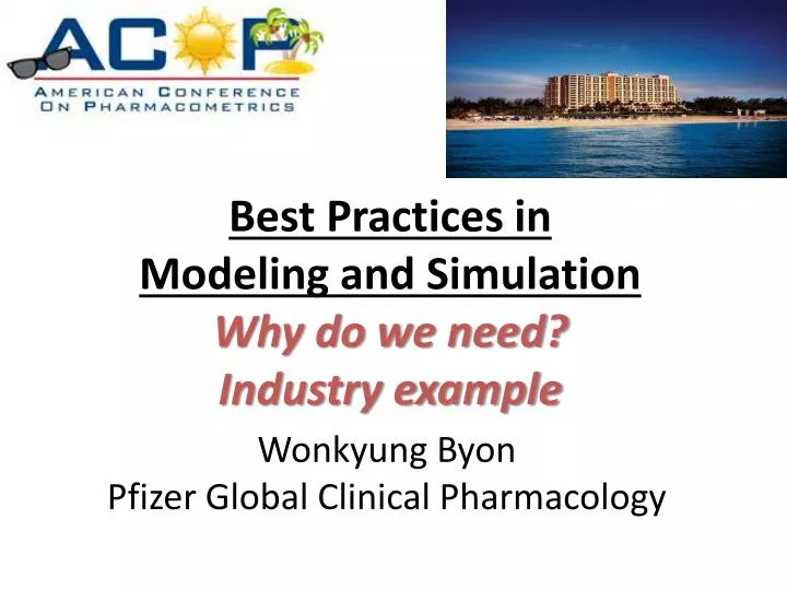 best practices in modeling and simulation why do we need industry example