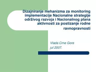 vlada crne gore jul 2007