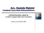 Avv. Daniela Mainini Presidente Centro Studi Anticontraffazione - slide 1