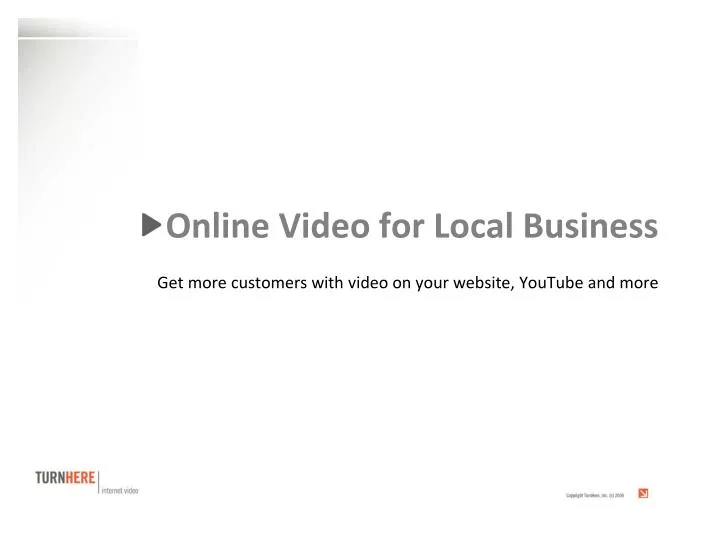 online video for local business