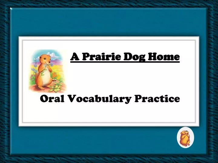 oral vocabulary practice