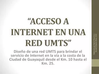 acceso a internet en una red umts
