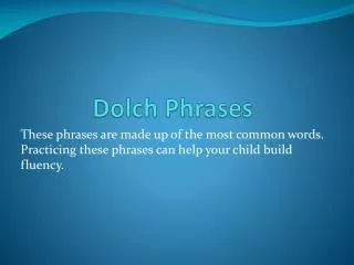 Dolch Phrases