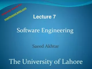 Software Engineering