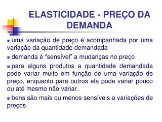 elasticidade pre o da demanda