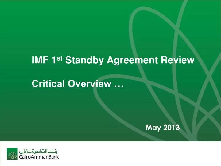 imf 1 st standby agreement review critical overview