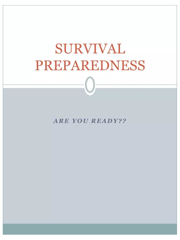 survival preparedness