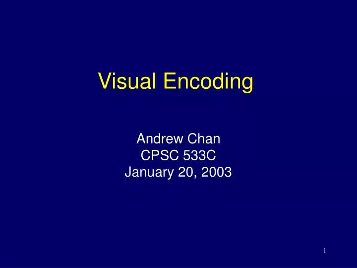 visual encoding