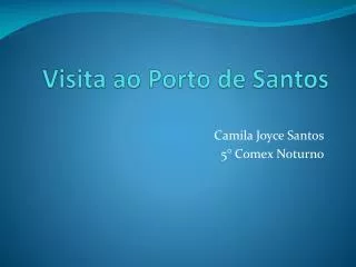 visita ao porto de santos