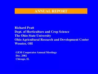 ANNUAL REPORT