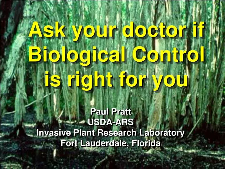 ask your doctor if biological control is right for you