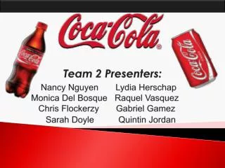 Team 2 Presenters: Nancy Nguyen Lydia Herschap