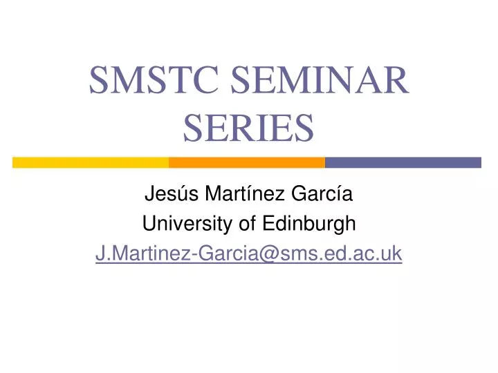 smstc seminar series