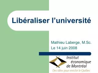 lib raliser l universit